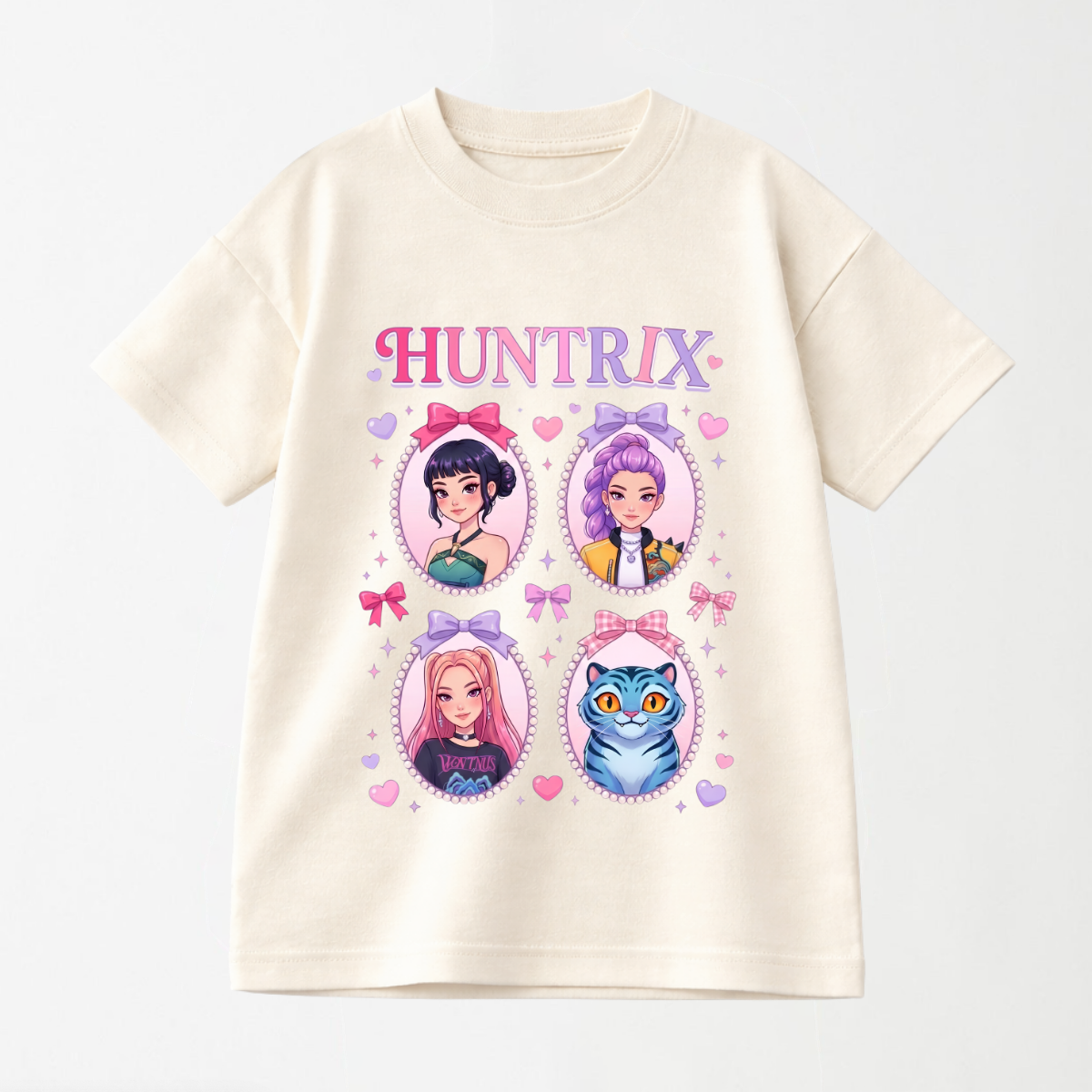 Pastel Anime Heroines & Mascot - Kid's Graphic T Shirt