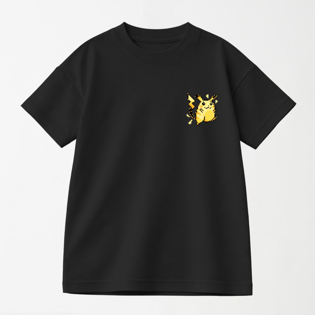 Retro Pixel Pikachu - Kid's Graphic T Shirt