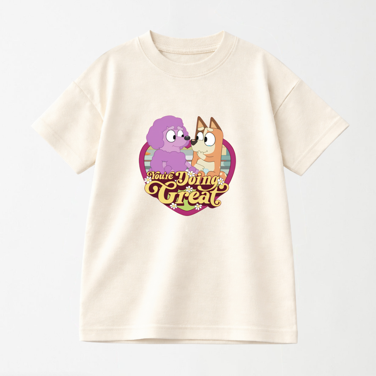 You're Doing Great Retro Heart - Kid's Graphic T Shirt