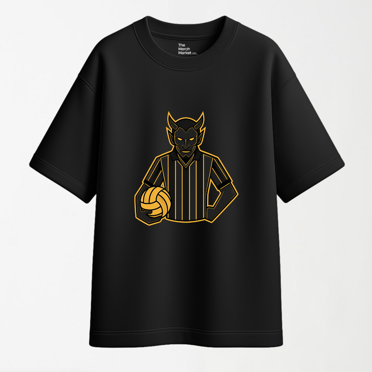 Menacing Demon Mascot - Round Neck Unisex T Shirt