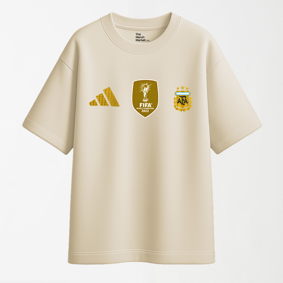 Argentina Gold Commemorative Crest - Round Neck Unisex T Shirt