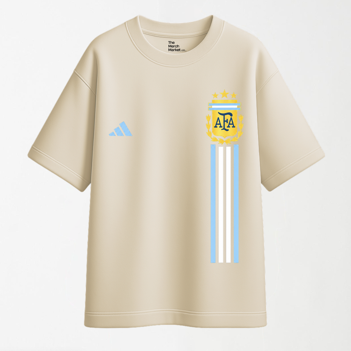 AFA Triple Star Crest with Vertical Stripes - Round Neck Unisex T Shirt