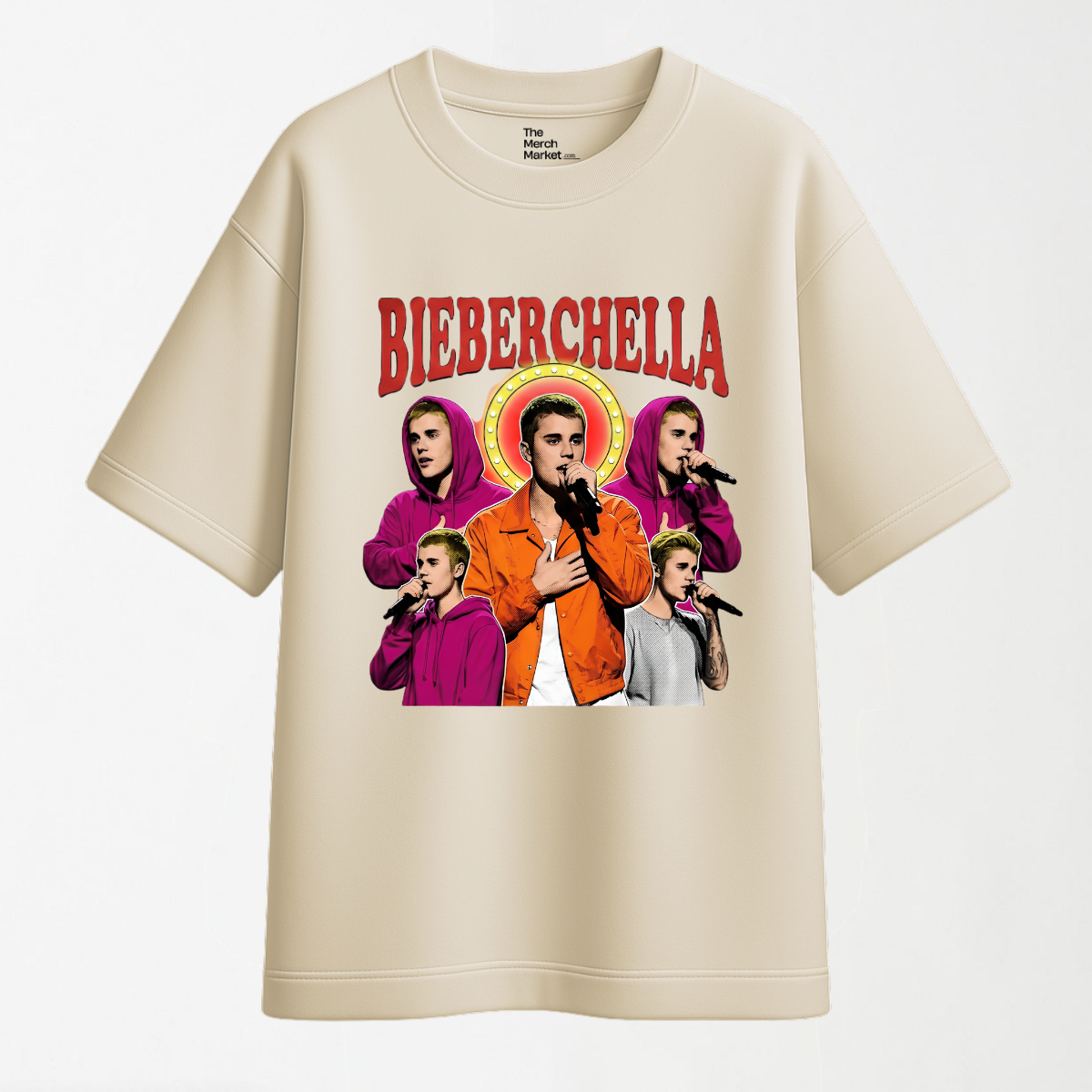 Bieberchella Collage - Round Neck Unisex T Shirt
