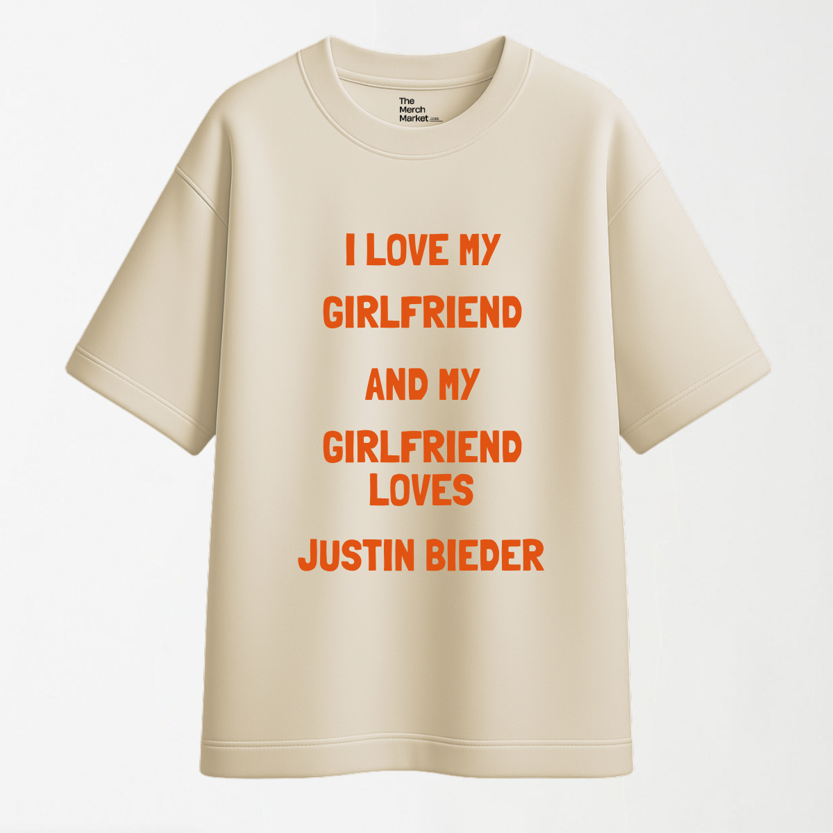 Girlfriend Loves Justin Bieber - Round Neck Unisex T Shirt