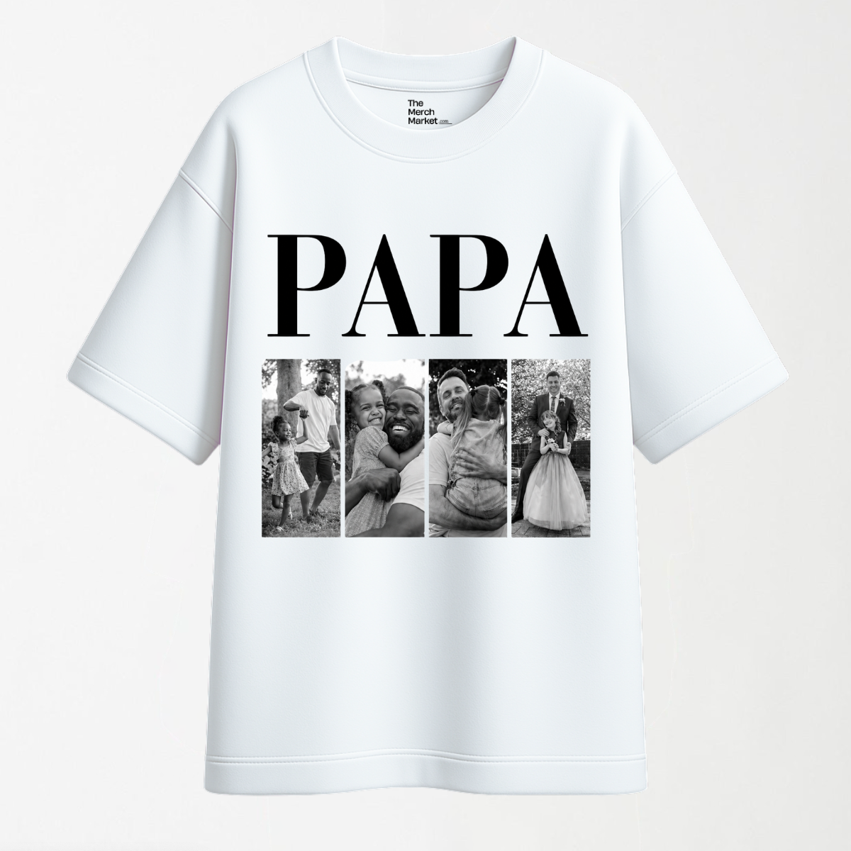 Papa A Memory Frame - Customisable Round Neck Unisex T Shirt