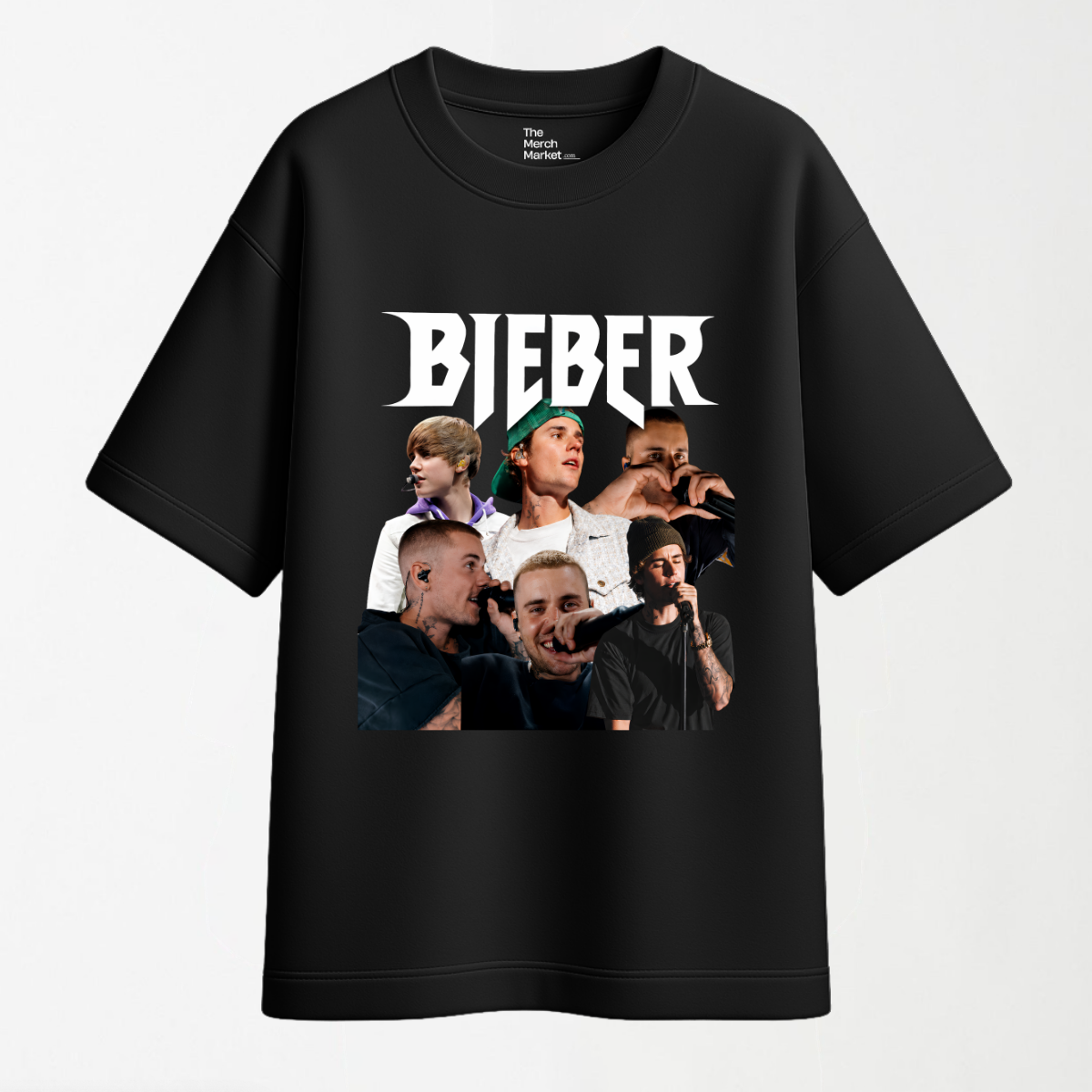 Bieber Eras Collage - Round Neck Unisex T Shirt