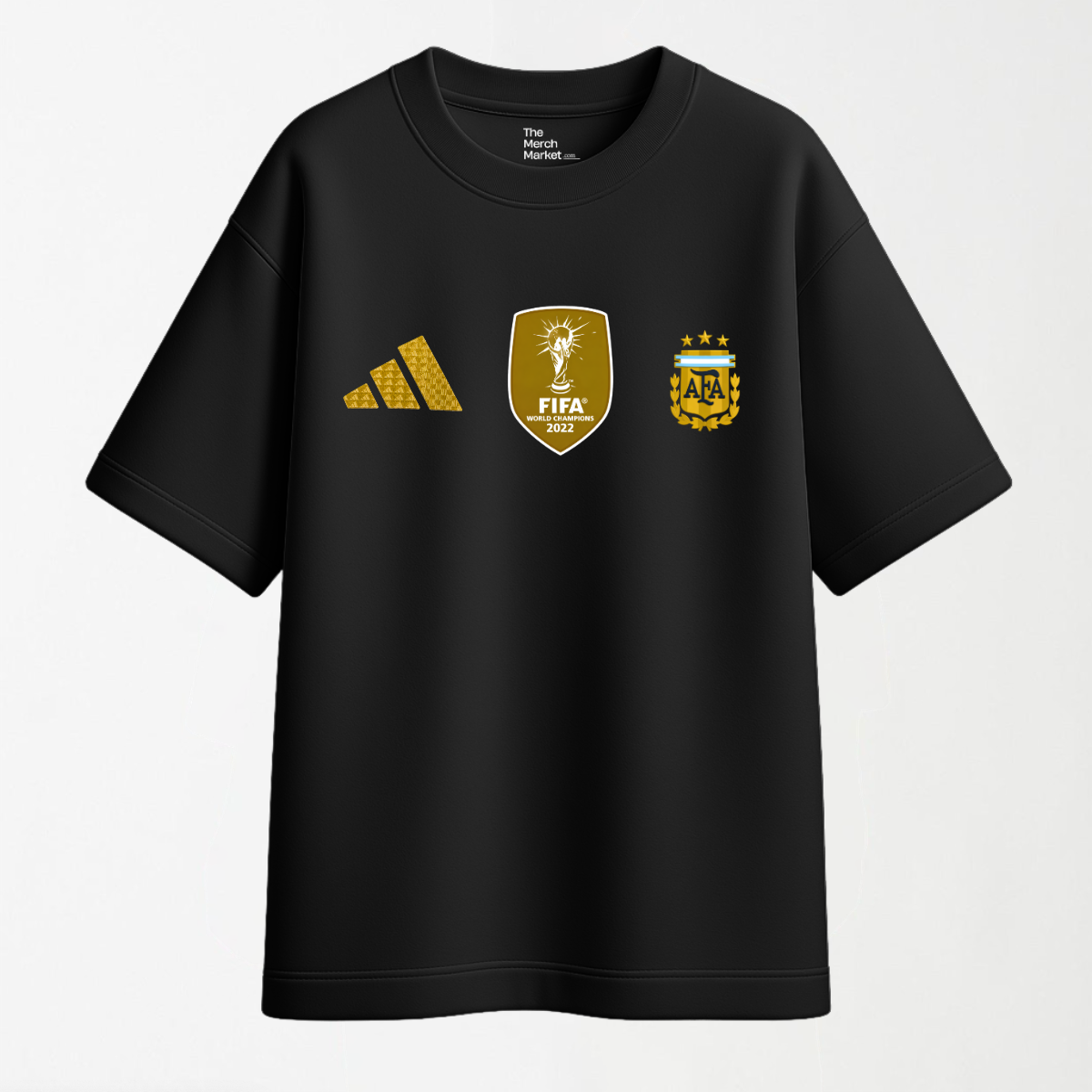 Argentina Gold Commemorative Crest - Round Neck Unisex T Shirt