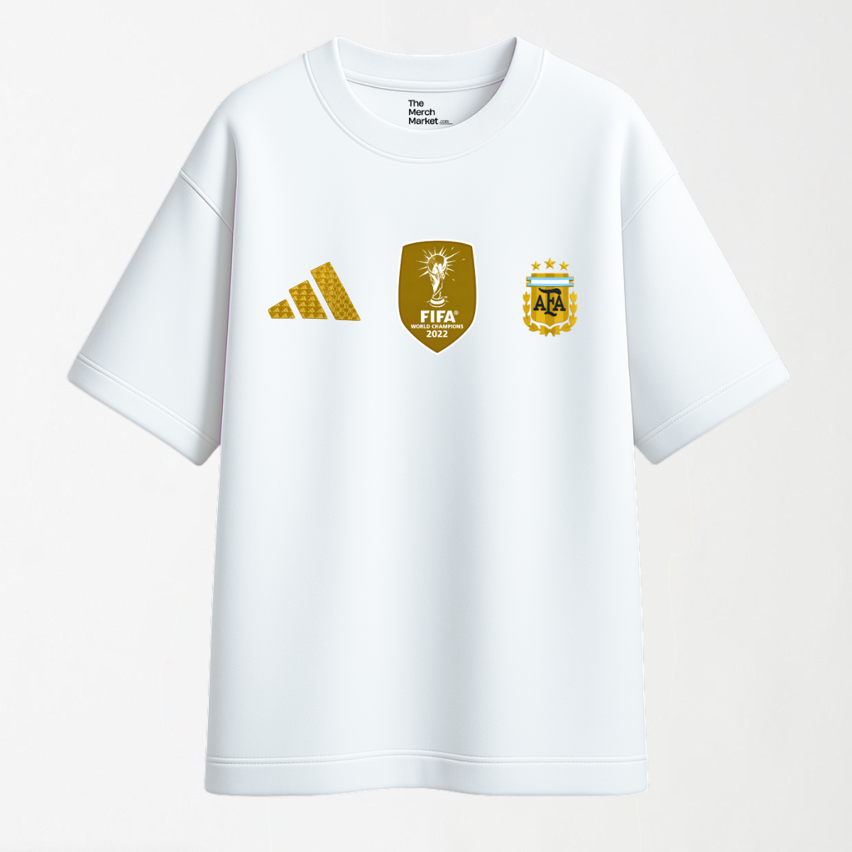 Argentina Gold Commemorative Crest - Round Neck Unisex T Shirt