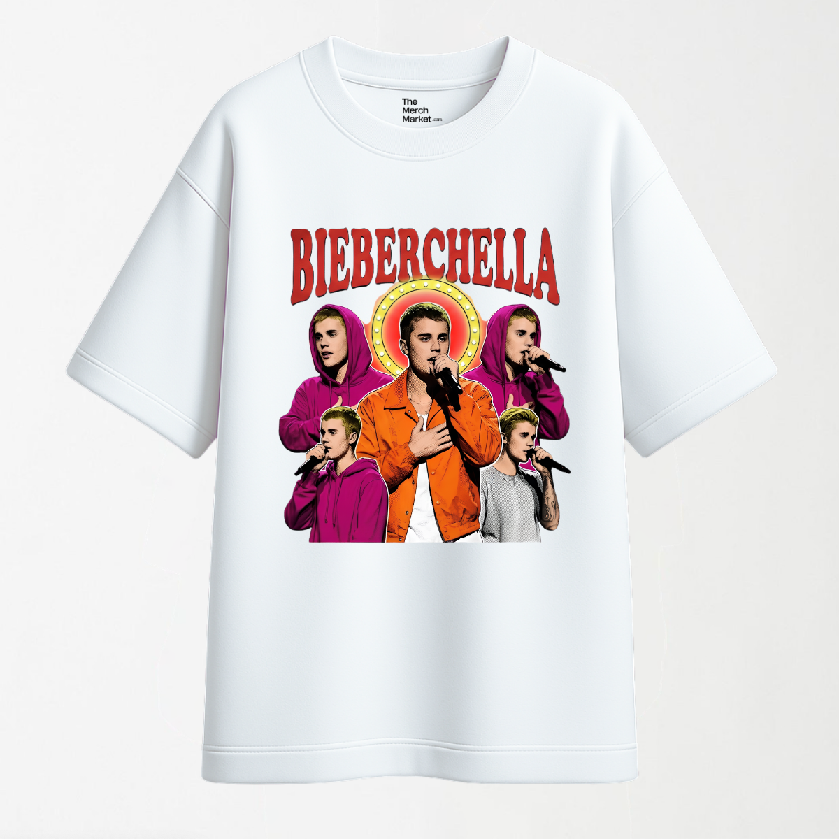 Bieberchella Collage - Round Neck Unisex T Shirt