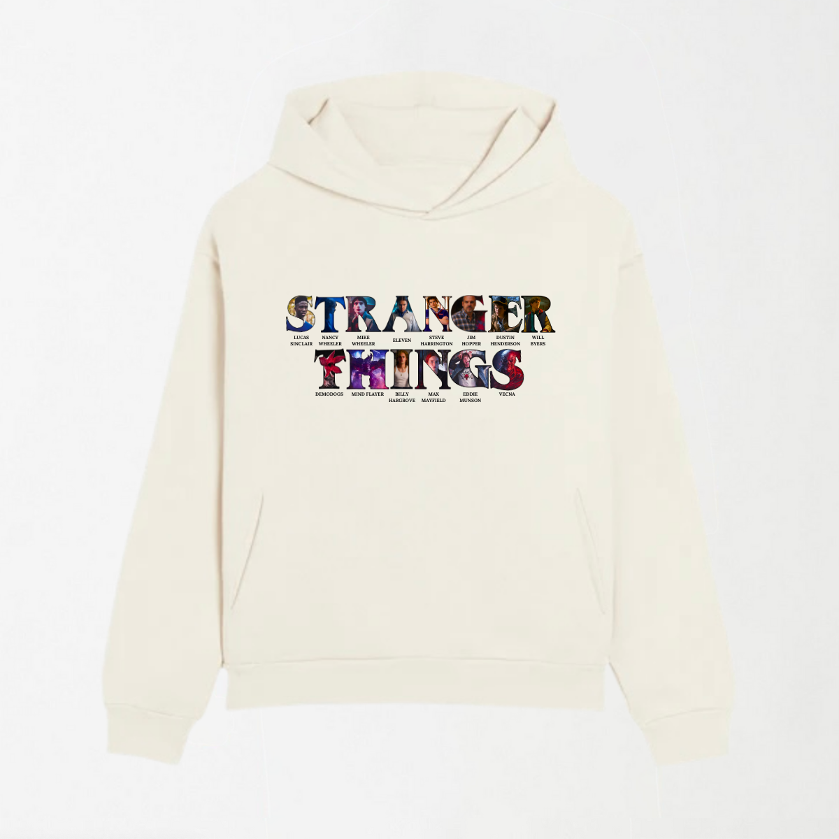 Stranger Things (Characters) - Off White Graphic Hoodie