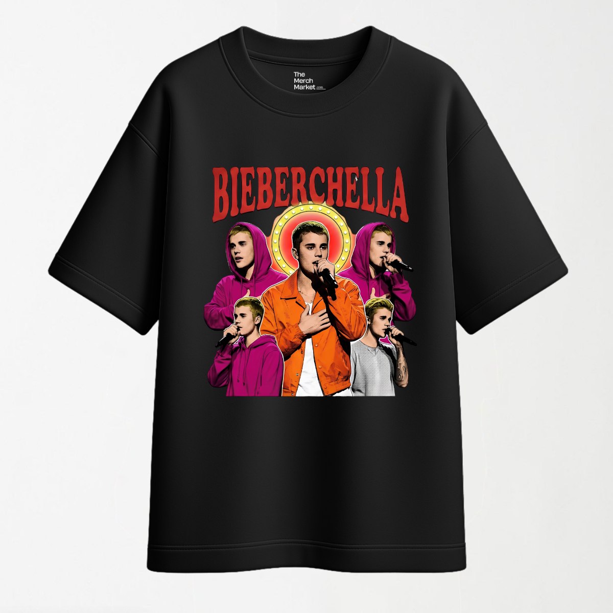 Bieberchella Collage - Round Neck Unisex T Shirt